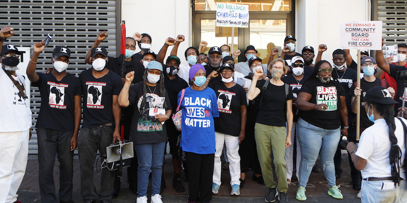 "Whose streets?" Omowale Clay shouted.  "Our streets!" came the response.