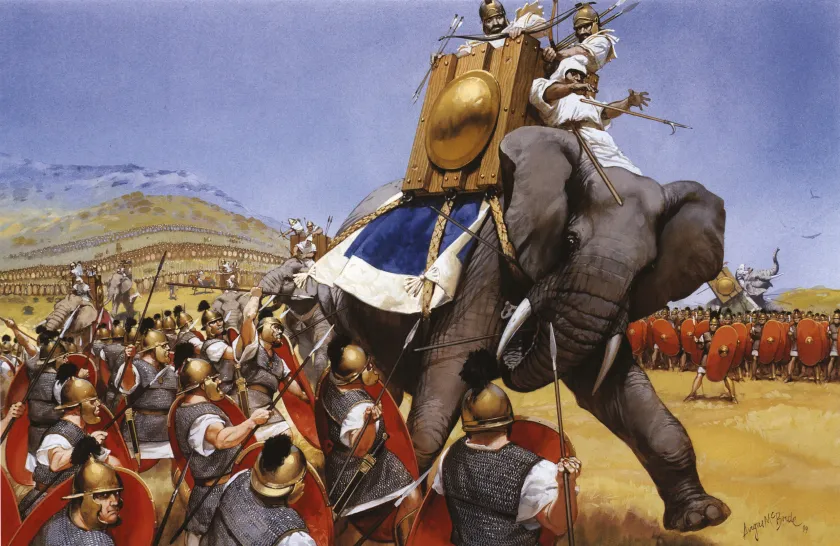The battle of Zama which was fought in 202 BC
